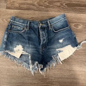 mid rise Jean shorts
